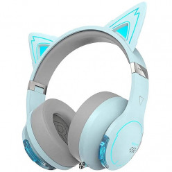 Edifier HECATE G5BT CAT Blue / Bluetooth Gaming On-ear headphones with microphone, RGB, 3.5mm / Bluetooth V5.2, Playback time 20 hours (light on); 36 hours (light off), Cute detachable cat ear with hall sensors, foldable design